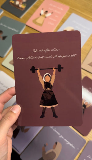 Islamische Affirmationskarten Set mit Holzständer