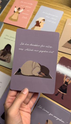 Islamische Affirmationskarten Set mit Holzständer