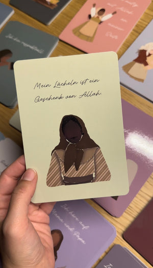 Islamische Affirmationskarten Set mit Holzständer